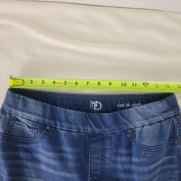 New Directions Jeans Womens 8 Blue Mid Rise Embroidered Girlfriend Pull On Denim - Picture 3 of 16